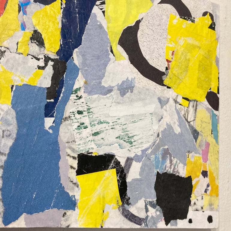 Original Abstract Expressionism Abstract Collage by Carmine Santaniello