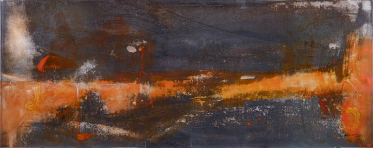 Fire Landscape Painting by Miguelina Rivera | Saatchi Art