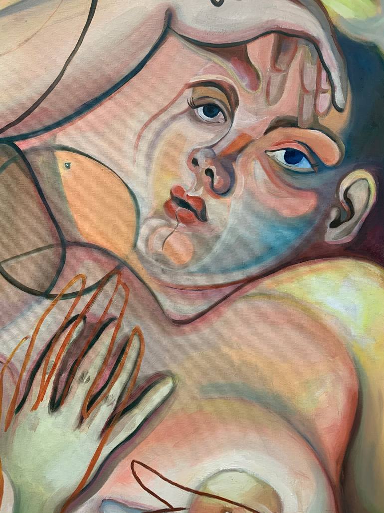 Original Conceptual Erotic Painting by Alessandra Bobeli