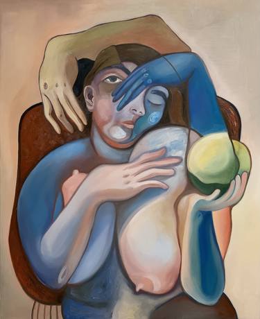 Original Cubism Erotic Paintings by Alessandra BB