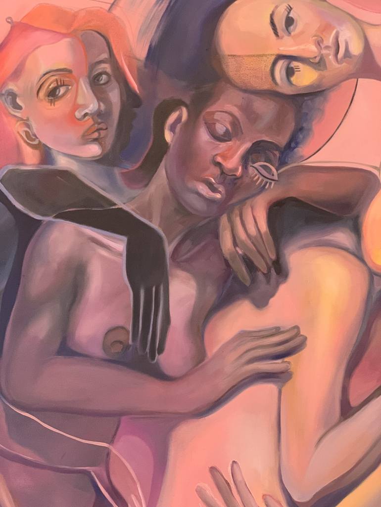 Original Cubism Women Painting by Alessandra BB