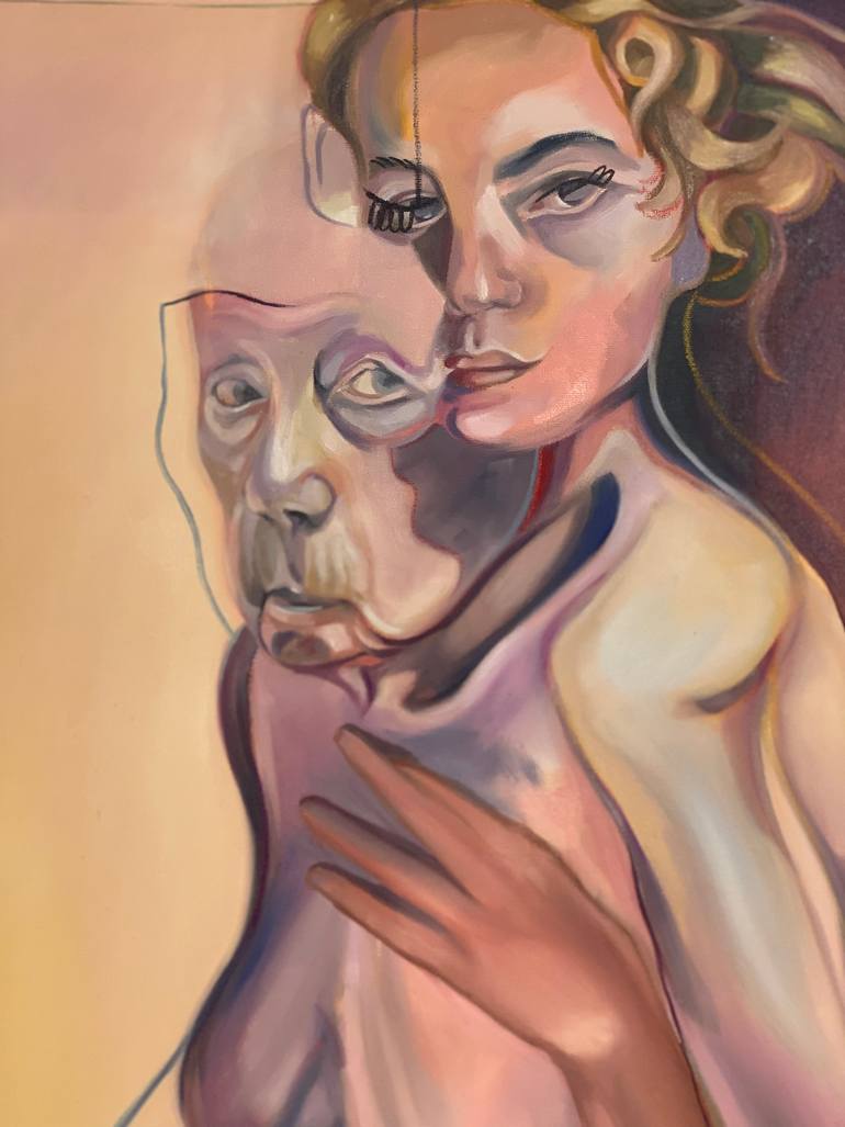 Original Cubism Body Painting by Alessandra Bobeli