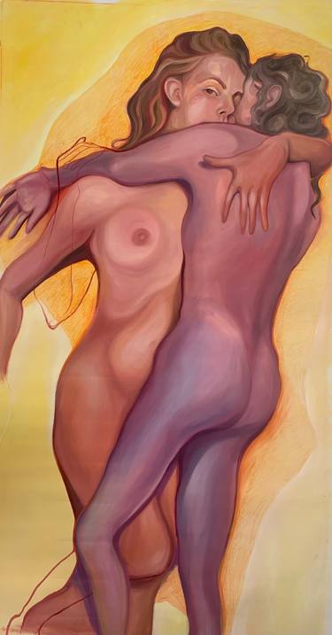 Original Expressionism Love Painting by Alessandra Bb