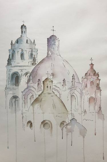 Print of Architecture Paintings by maria nogueras