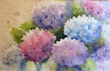 Print of Fine Art Floral Paintings by maria nogueras