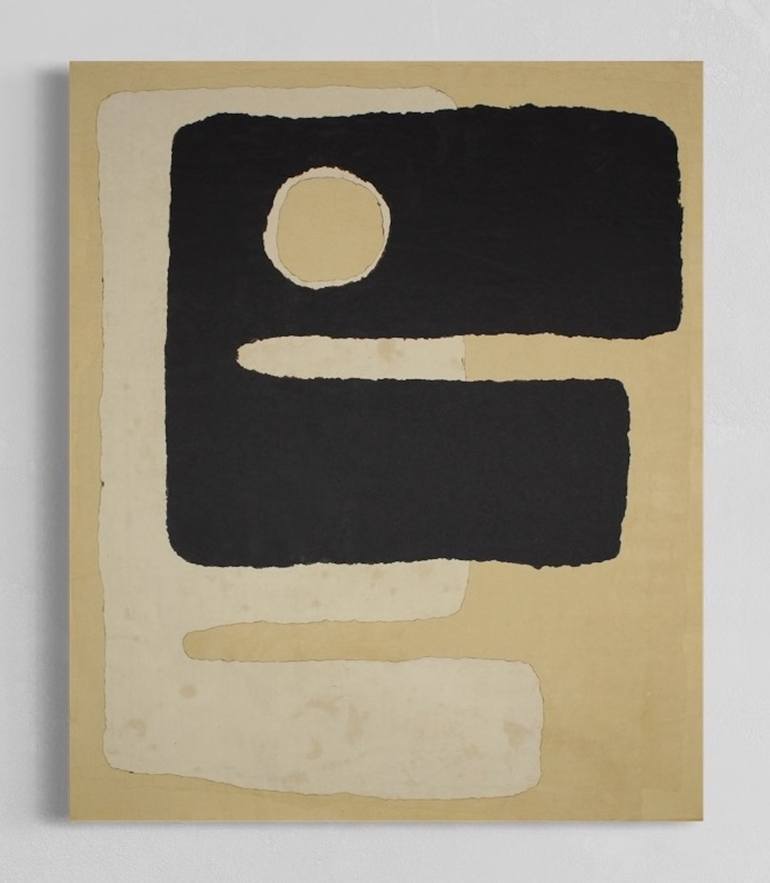 Original Art Nouveau Abstract Collage by Young Shin