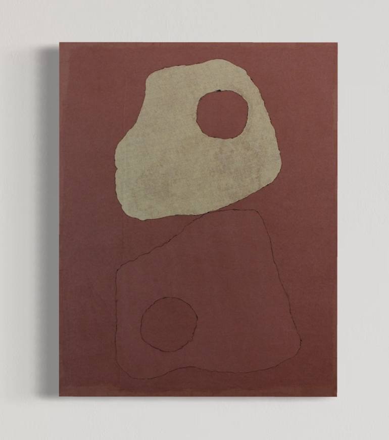 Original Abstract Expressionism Abstract Collage by Young Shin