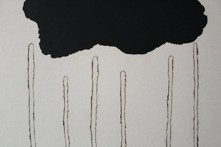 Original Art Nouveau Abstract Collage by Young Shin