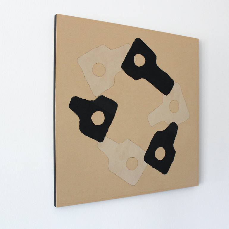 Original Abstract Expressionism Abstract Collage by Young Shin
