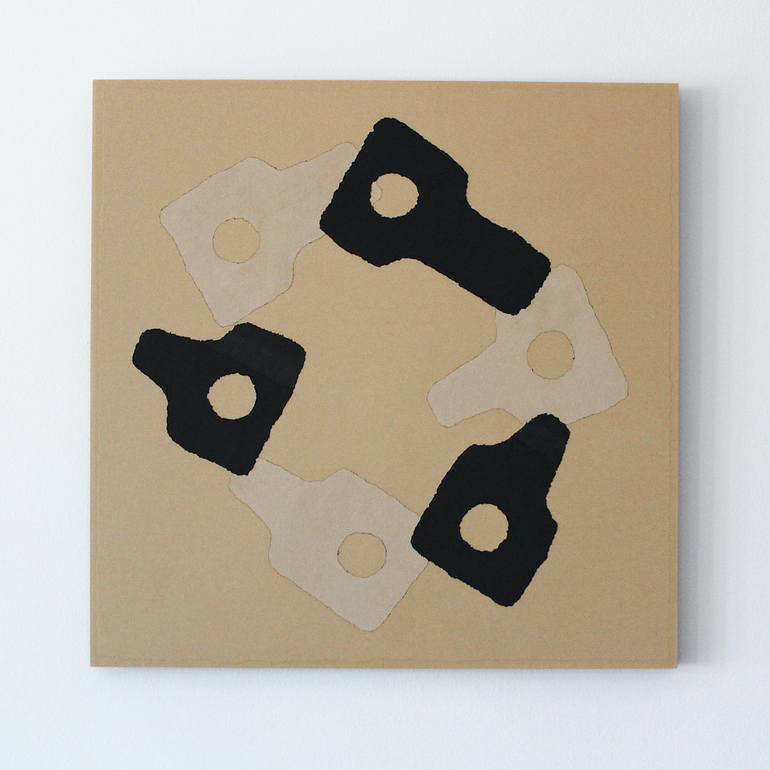Original Abstract Expressionism Abstract Collage by Young Shin