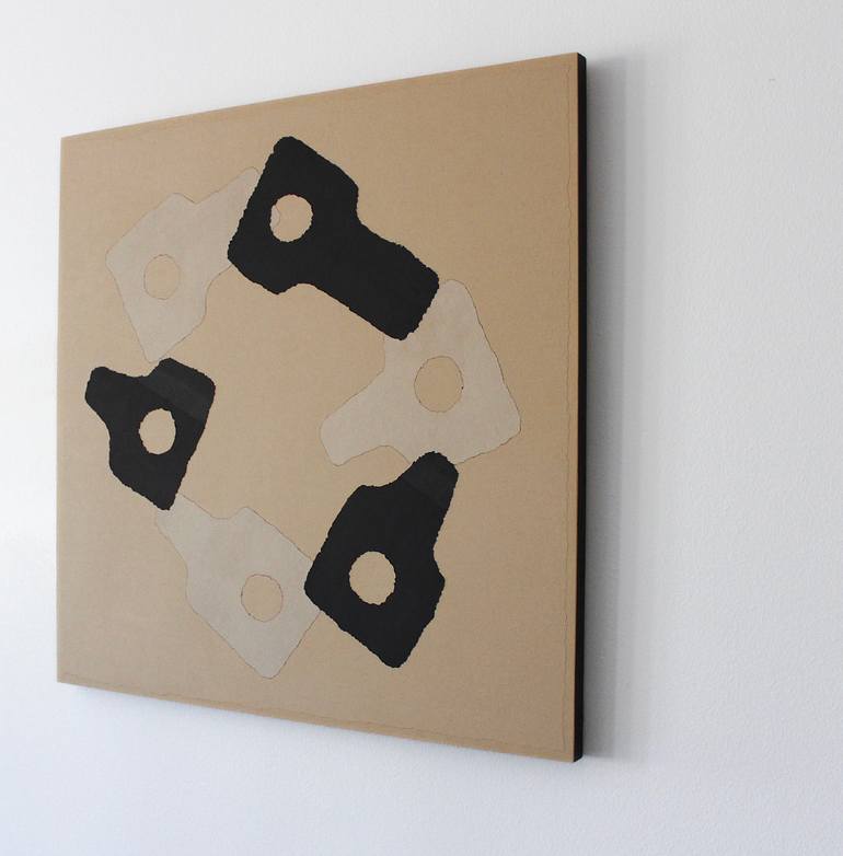 Original Abstract Expressionism Abstract Collage by Young Shin