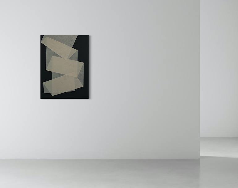 Original Black & White Abstract Collage by Young Shin