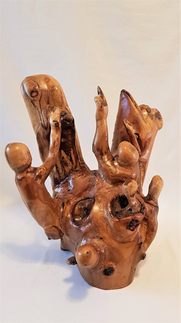 Original Folk Nature Sculpture by Hillel Miller