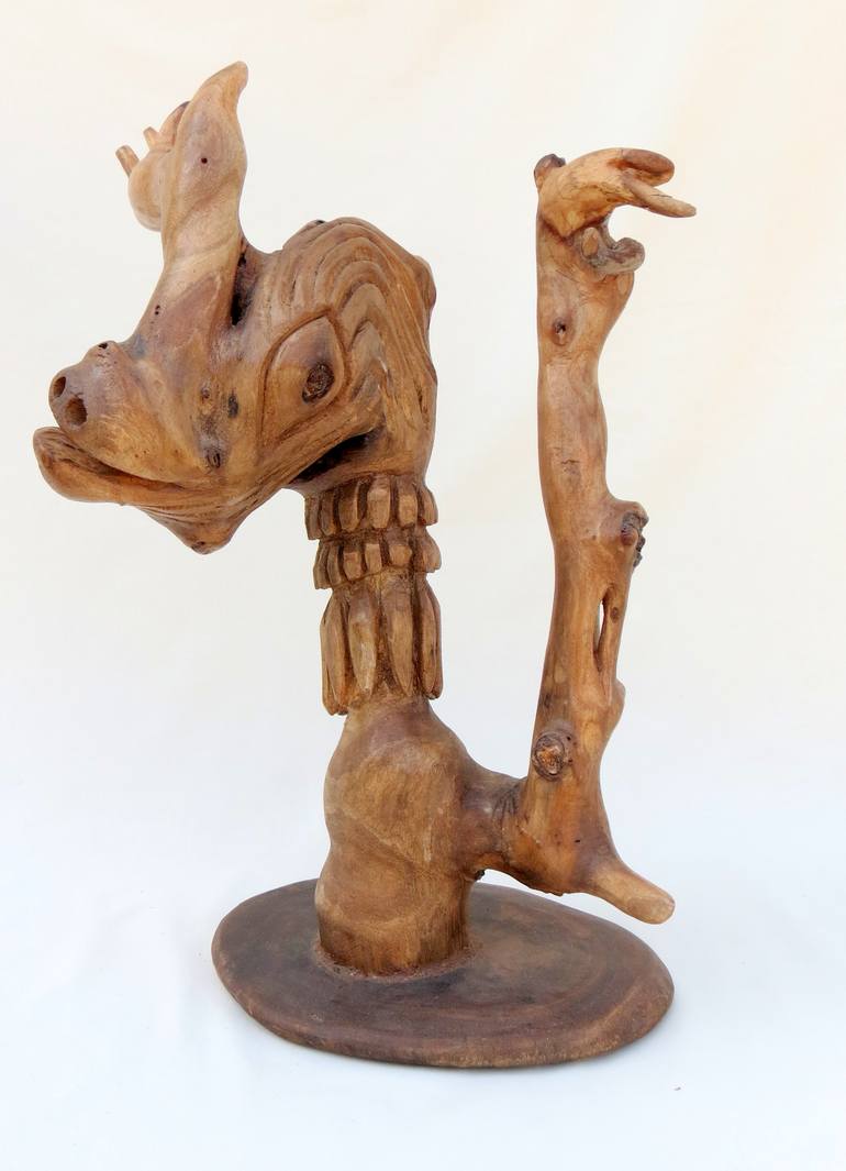Original Folk Abstract Sculpture by Hillel Miller