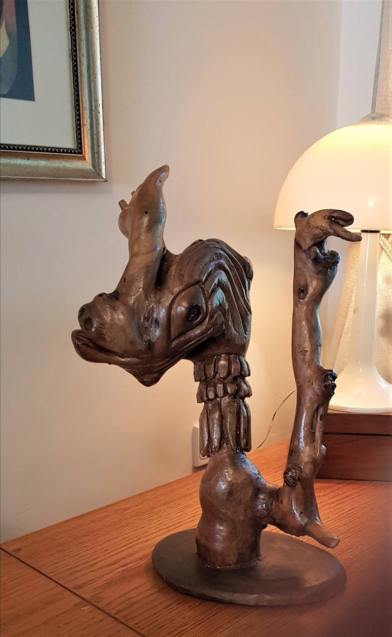 Original Folk Abstract Sculpture by Hillel Miller