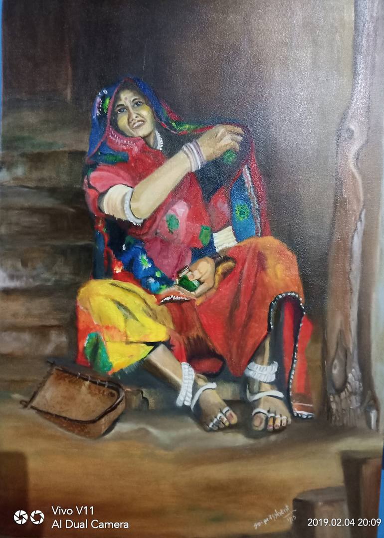 Tribel(Banjara Painting by PRASHANTH PALADUGU | Saatchi Art