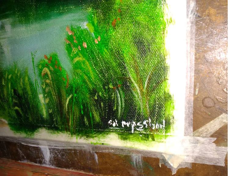 Original Impressionism Landscape Painting by Prashanth  Paladugu