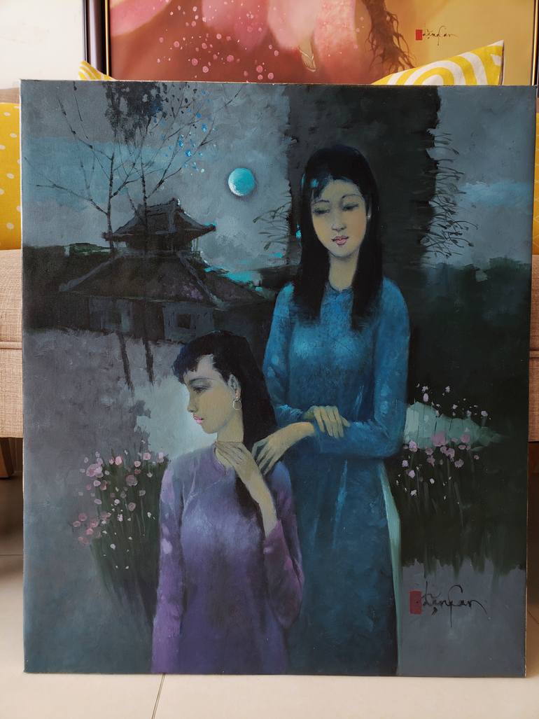 Original Modernism Women Painting by Hong Nguyen