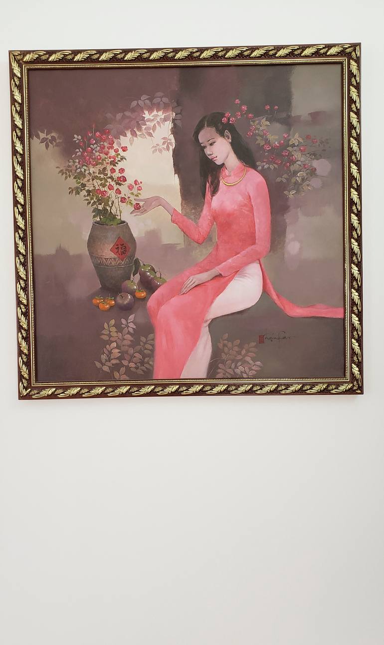 Original Modernism Women Painting by Hong Nguyen