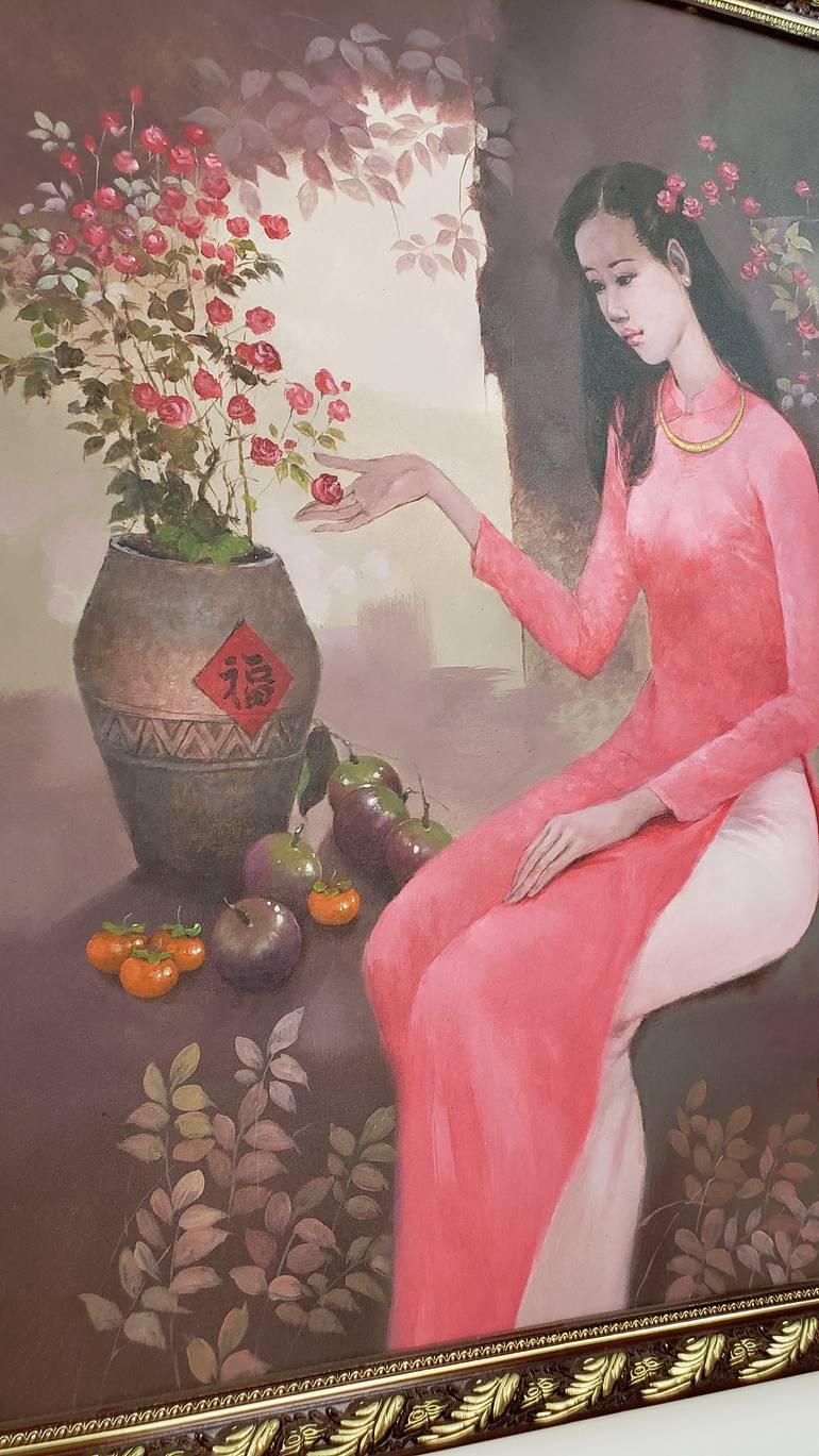 Original Modernism Women Painting by Hong Nguyen