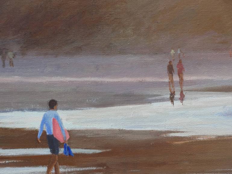 Original Figurative Beach Painting by Conchi Artero