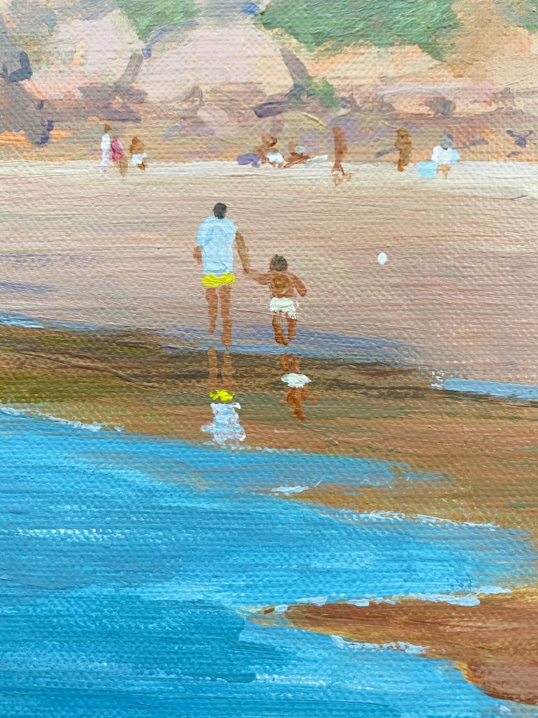 Original Art Deco Beach Painting by Conchi Artero