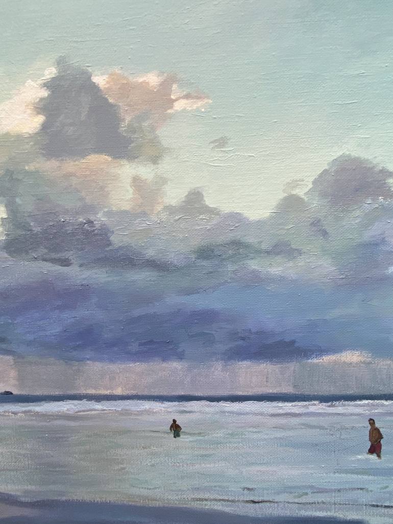 Original Figurative Beach Painting by Conchi Artero