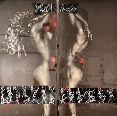 Original Nude Mixed Media by Nicholas Tramontin