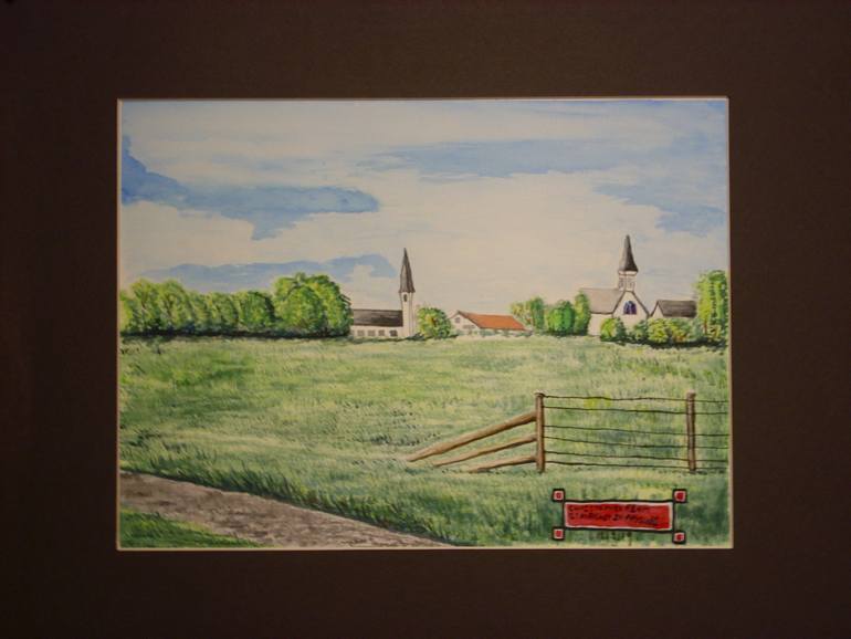 Original Folk Landscape Painting by Christopher Rehm