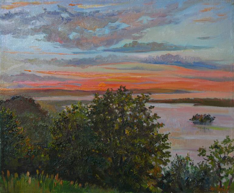 Warm Evening Painting By Semen Yarovyi 