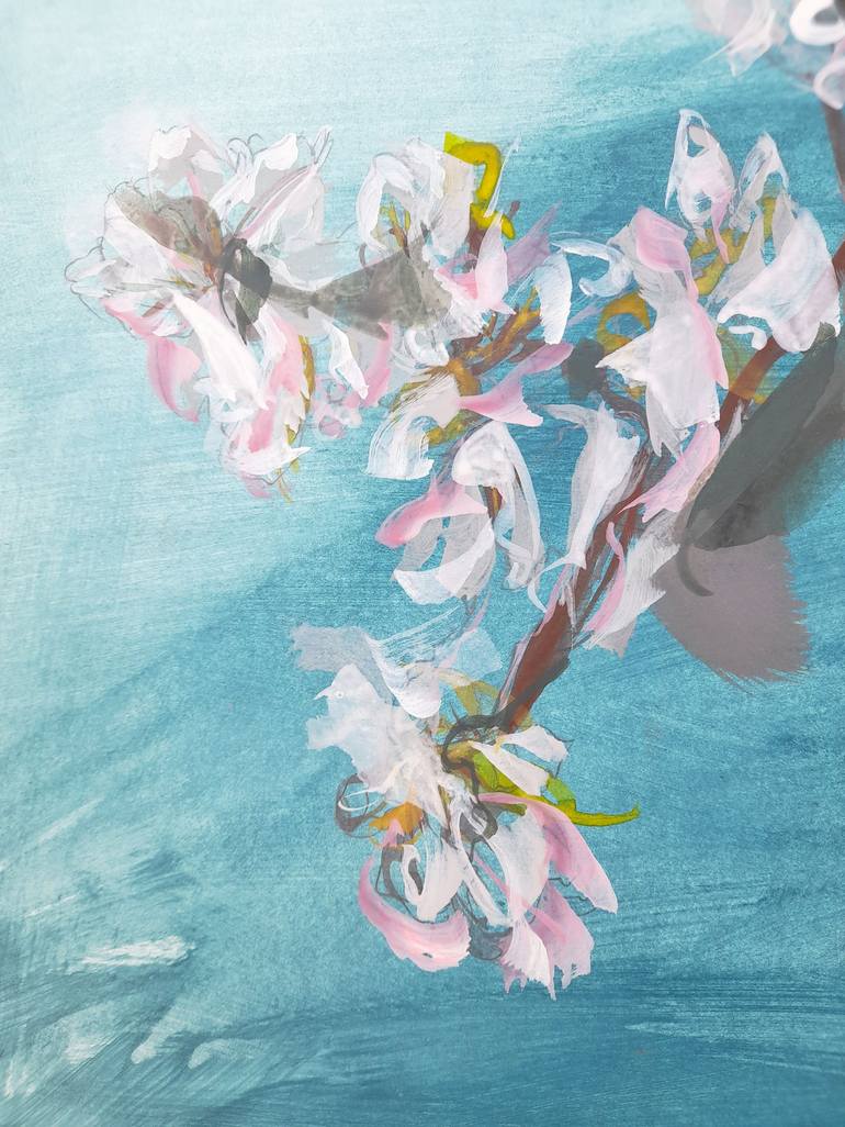 Original Abstract Floral Painting by Emma Archer