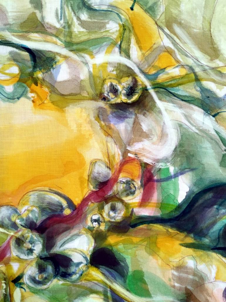 Original Abstract Floral Painting by Emma Archer