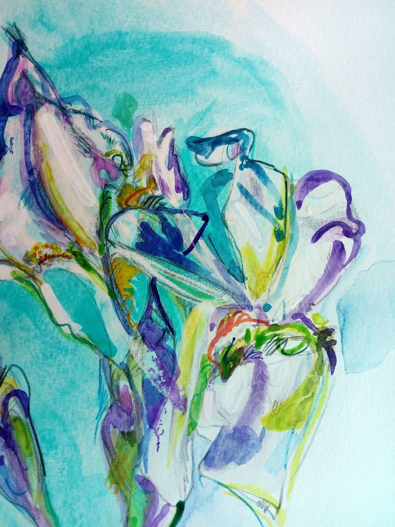 Original Abstract Expressionism Floral Painting by Emma Archer