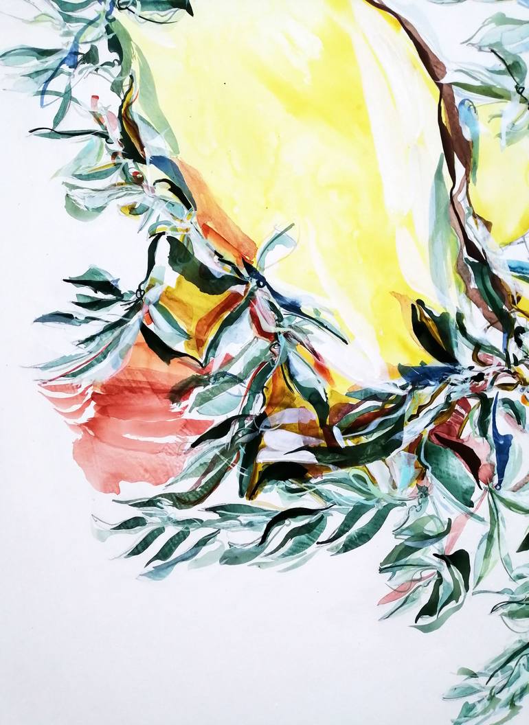 Original Abstract Botanic Painting by Emma Archer