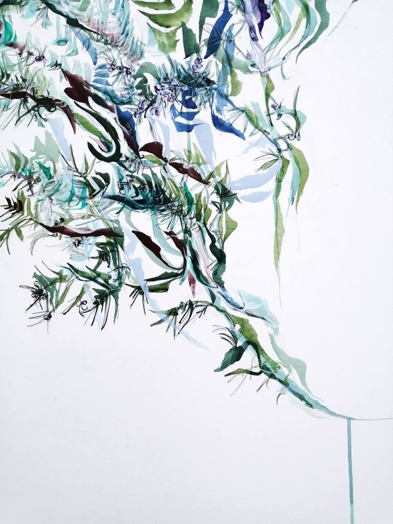 Original Abstract Botanic Painting by Emma Archer