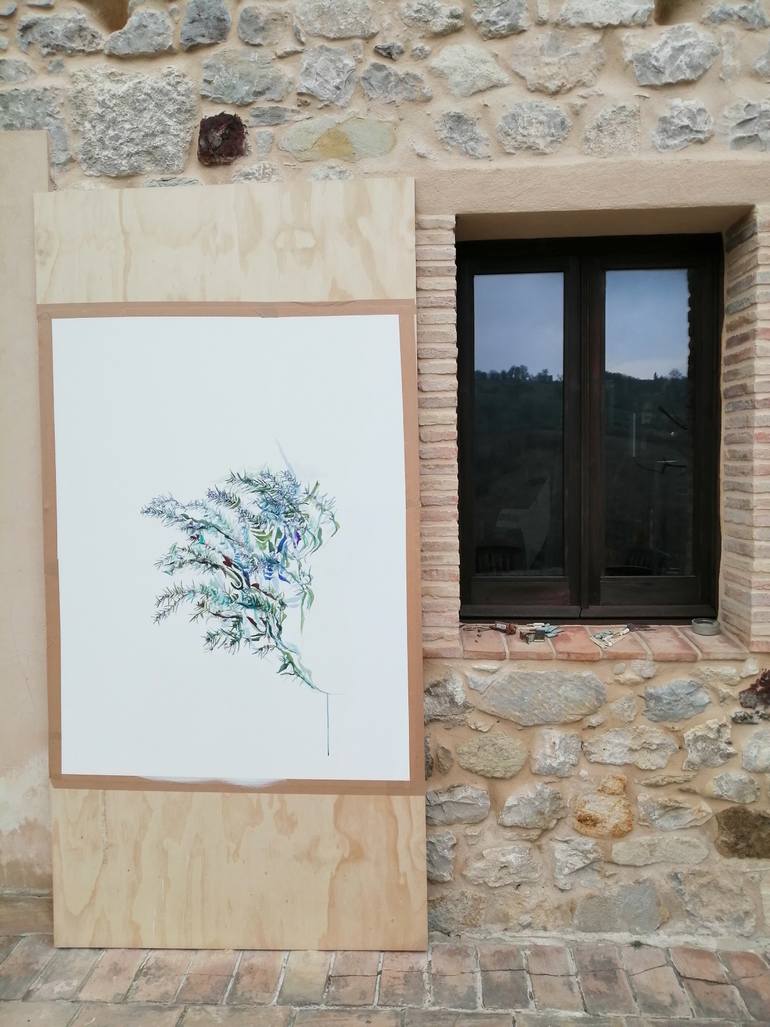 Original Abstract Botanic Painting by Emma Archer