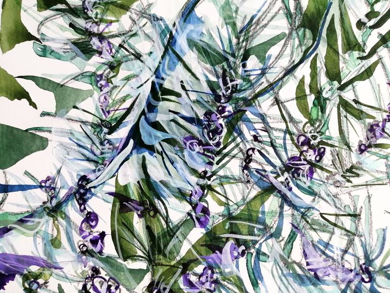 Original Abstract Botanic Painting by Emma Archer