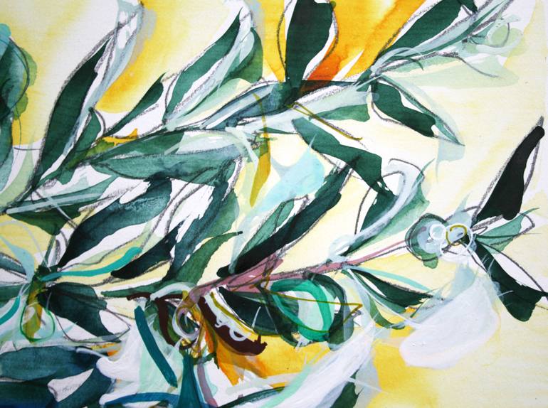 Original Abstract Botanic Painting by Emma Archer