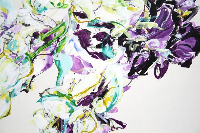 Original Abstract Floral Painting by Emma Archer