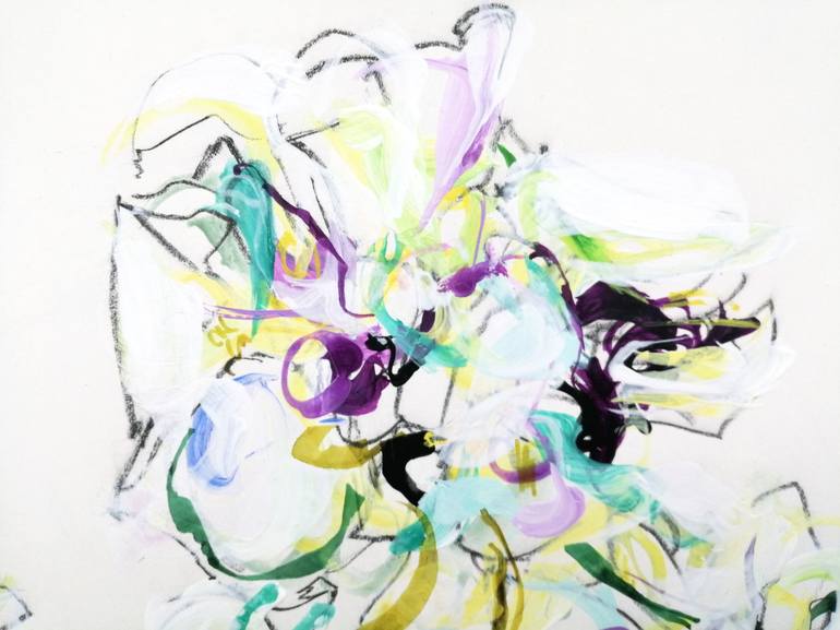 Original Abstract Floral Painting by Emma Archer