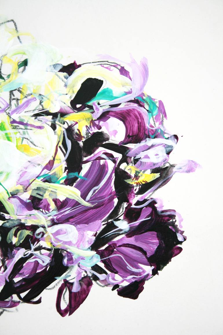 Original Abstract Floral Painting by Emma Archer