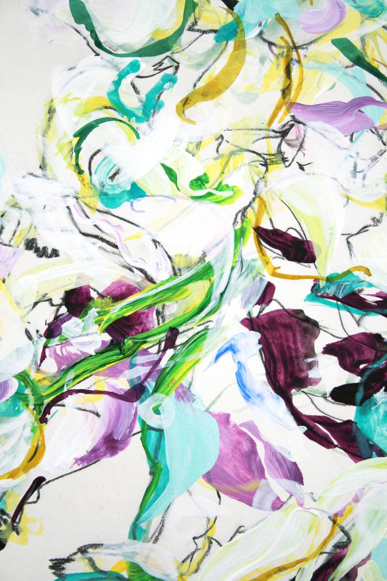 Original Abstract Floral Painting by Emma Archer