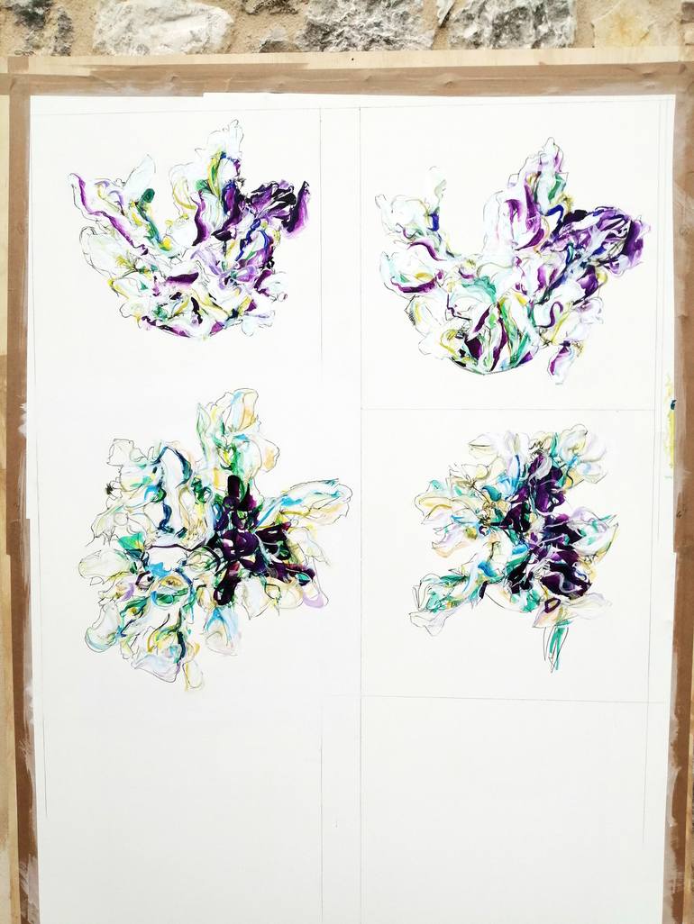 Original Abstract Floral Painting by Emma Archer