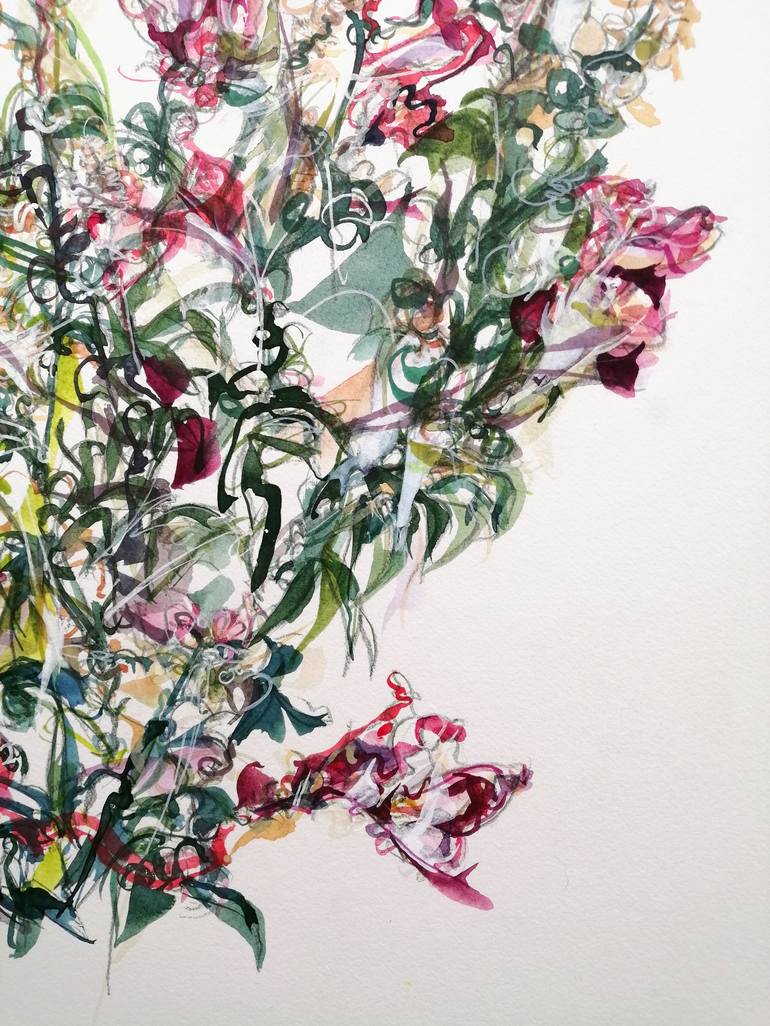Original Abstract Expressionism Floral Painting by Emma Archer