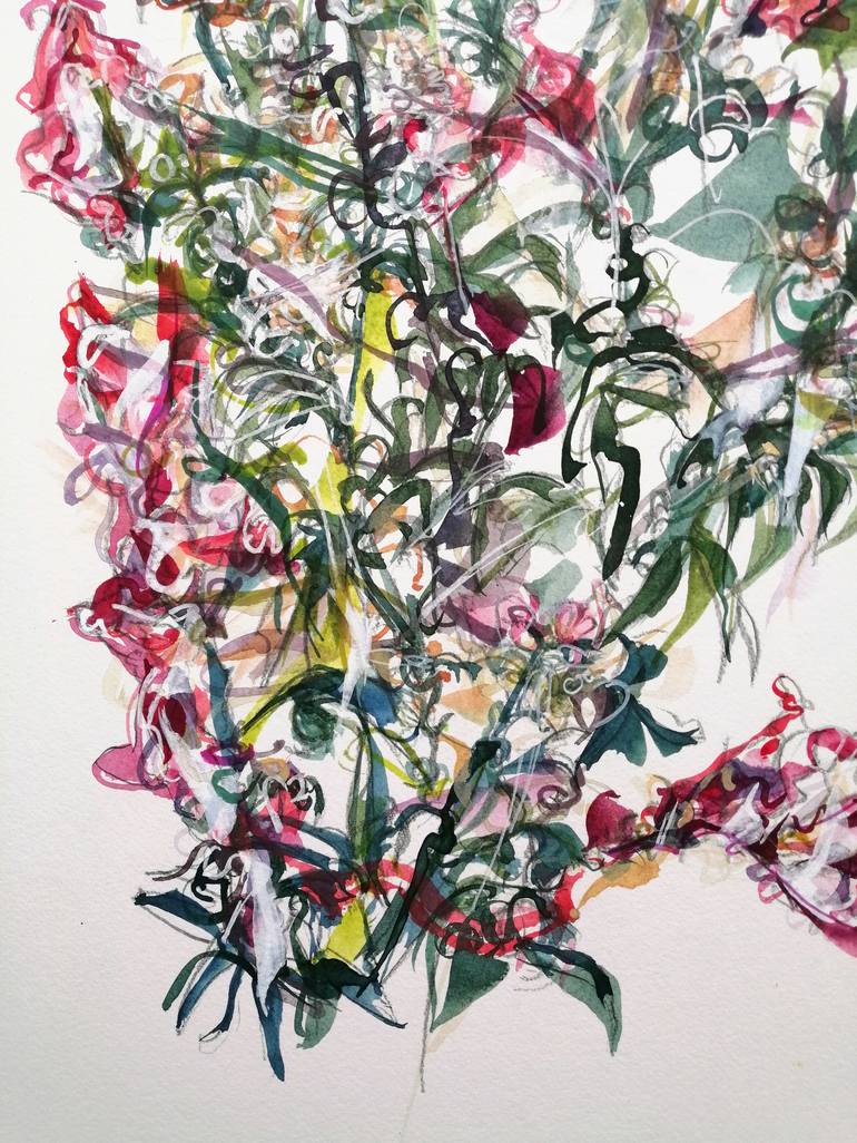 Original Abstract Expressionism Floral Painting by Emma Archer