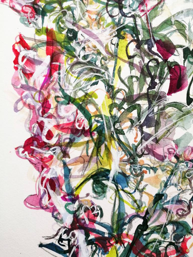 Original Abstract Expressionism Floral Painting by Emma Archer