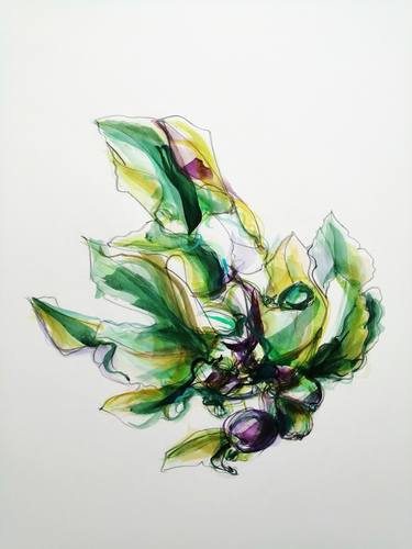 Original Abstract Expressionism Botanic Paintings by Emma Archer