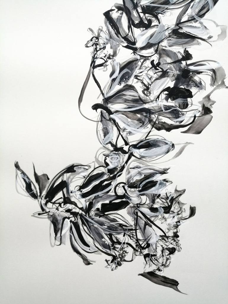 Original Abstract Botanic Painting by Emma Archer