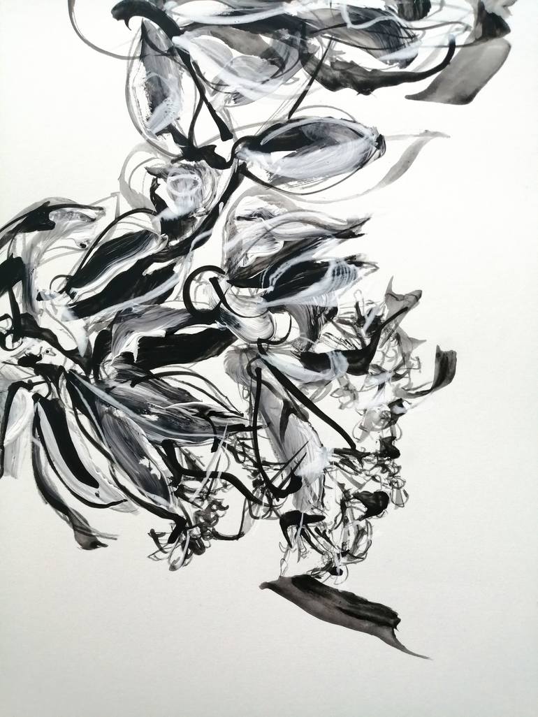 Original Abstract Botanic Painting by Emma Archer