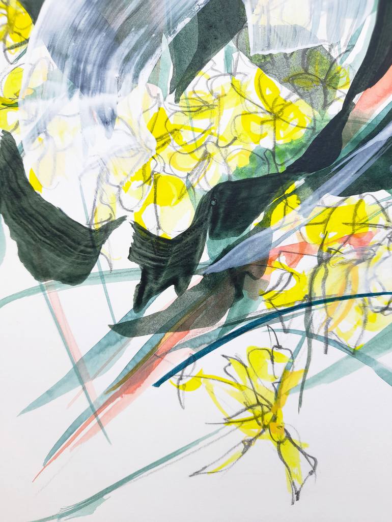 Original Abstract Floral Painting by Emma Archer